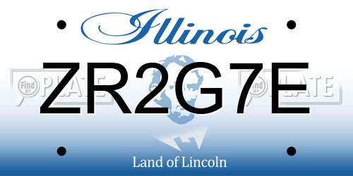 ZR2G7E Illinois License Plate