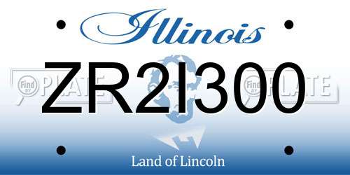 ZR2I300 Illinois License Plate