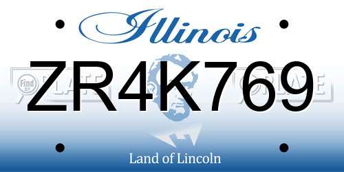 ZR4K769 Illinois License Plate