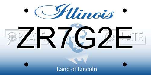 ZR7G2E Illinois License Plate
