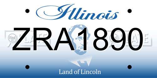ZRA1890 Illinois License Plate