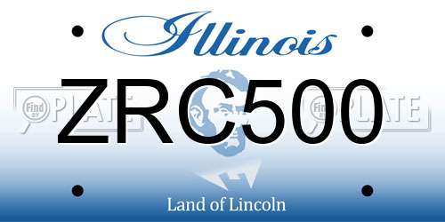 ZRC500 Illinois License Plate