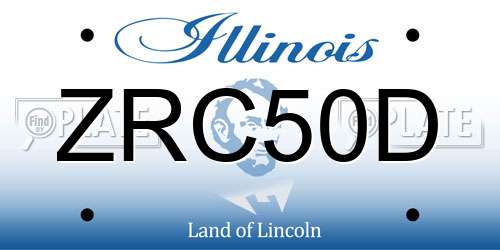 ZRC50D Illinois License Plate
