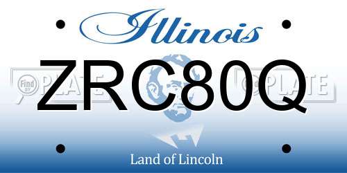 ZRC80Q Illinois License Plate