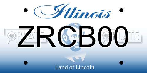ZRCB00 Illinois License Plate