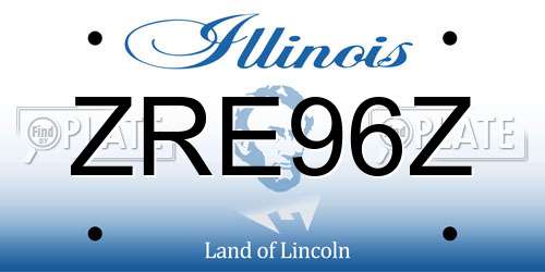 ZRE96Z Illinois License Plate