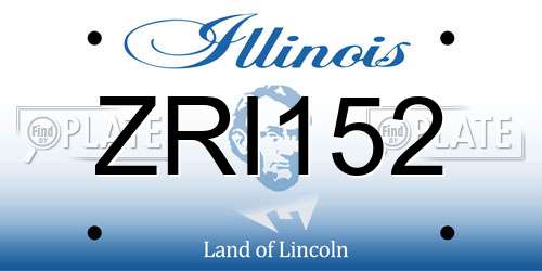 ZRI152 Illinois License Plate