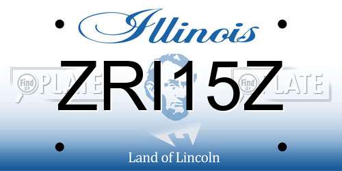 ZRI15Z Illinois License Plate