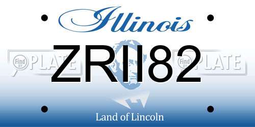 ZRII82 Illinois License Plate
