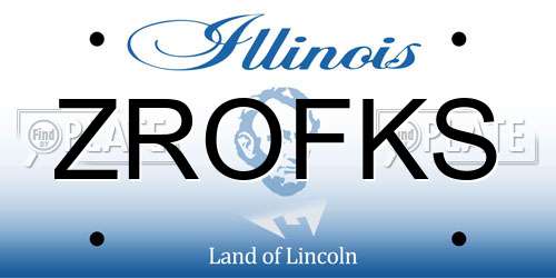 ZROFKS Illinois License Plate