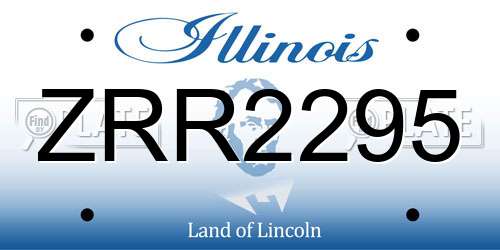ZRR2295 Illinois License Plate