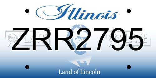 ZRR2795 Illinois License Plate