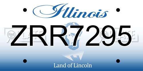 ZRR7295 Illinois License Plate