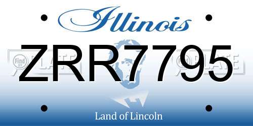 ZRR7795 Illinois License Plate