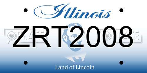 ZRT2008 Illinois License Plate