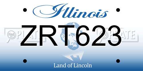 ZRT623 Illinois License Plate