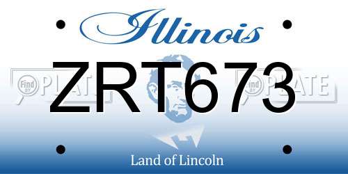 ZRT673 Illinois License Plate