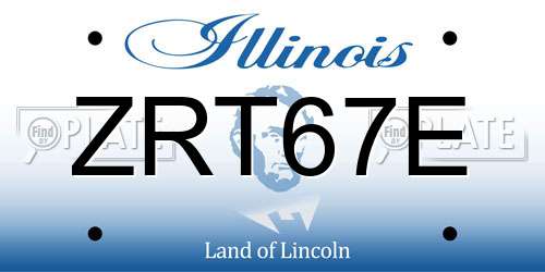 ZRT67E Illinois License Plate