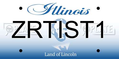 ZRTIST1 Illinois License Plate