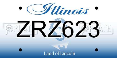 ZRZ623 Illinois License Plate