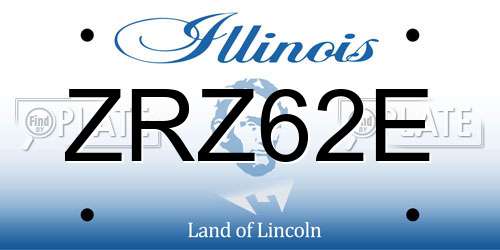 ZRZ62E Illinois License Plate