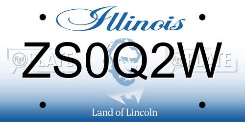 ZS0Q2W Illinois License Plate