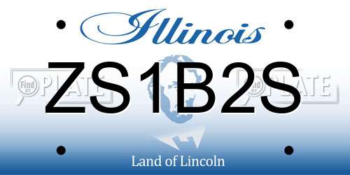 ZS1B2S Illinois License Plate