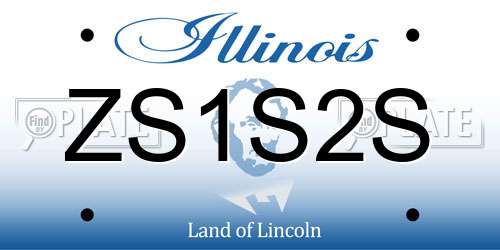 ZS1S2S Illinois License Plate