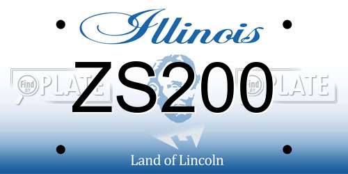 ZS200 Illinois License Plate