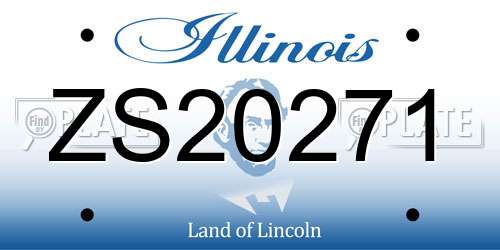 ZS20271 Illinois License Plate