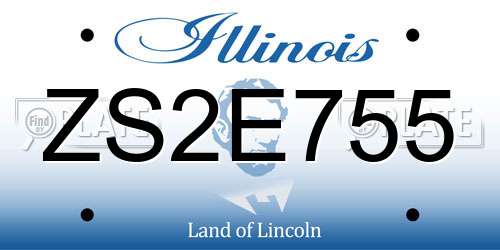 ZS2E755 Illinois License Plate