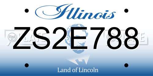ZS2E788 Illinois License Plate