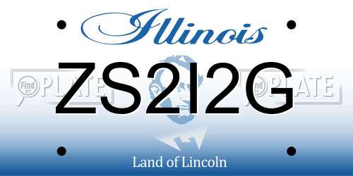 ZS2I2G Illinois License Plate