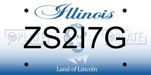 ZS2I7G Illinois License Plate