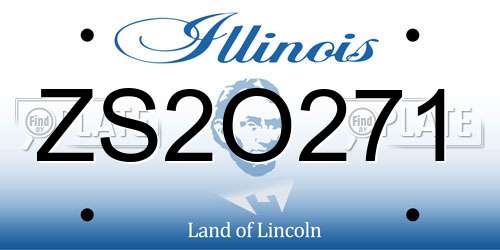 ZS2O271 Illinois License Plate