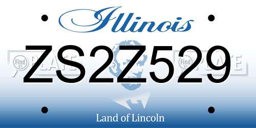 ZS2Z529 Illinois License Plate