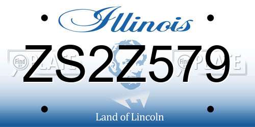 ZS2Z579 Illinois License Plate