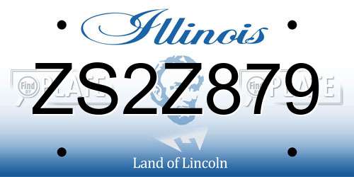 ZS2Z879 Illinois License Plate