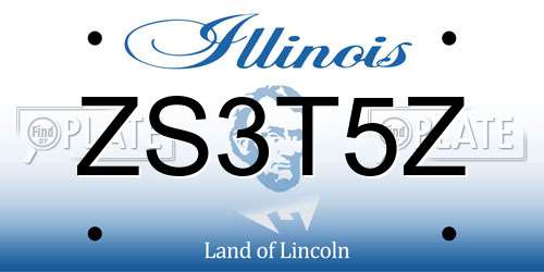 ZS3T5Z Illinois License Plate