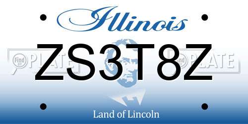 ZS3T8Z Illinois License Plate