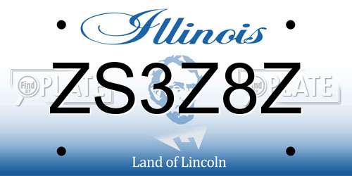 ZS3Z8Z Illinois License Plate