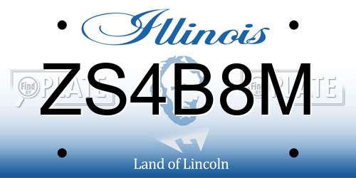 ZS4B8M Illinois License Plate