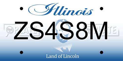 ZS4S8M Illinois License Plate