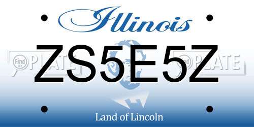 ZS5E5Z Illinois License Plate