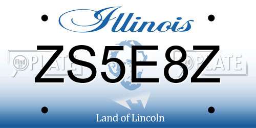 ZS5E8Z Illinois License Plate