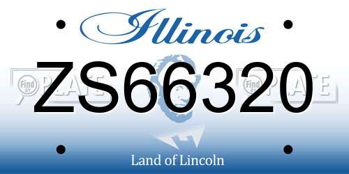 ZS66320 Illinois License Plate