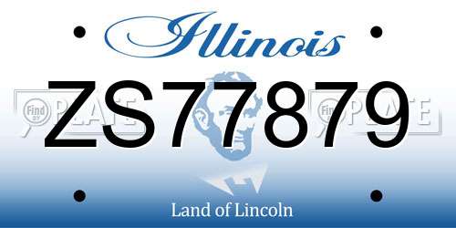 ZS77879 Illinois License Plate