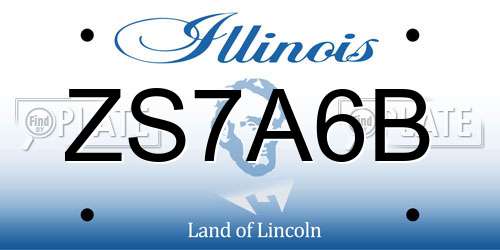 ZS7A6B Illinois License Plate