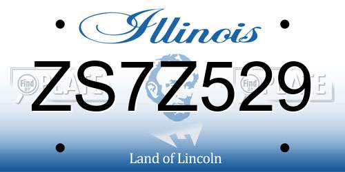 ZS7Z529 Illinois License Plate