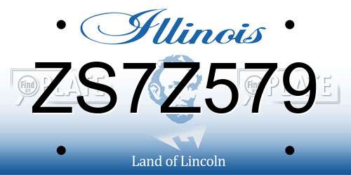 ZS7Z579 Illinois License Plate